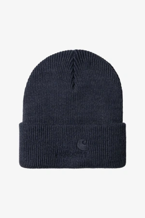 Czapka zimowa CARHARTT Lambert Dark Navy/Moon Wash @I037108-1CFQ